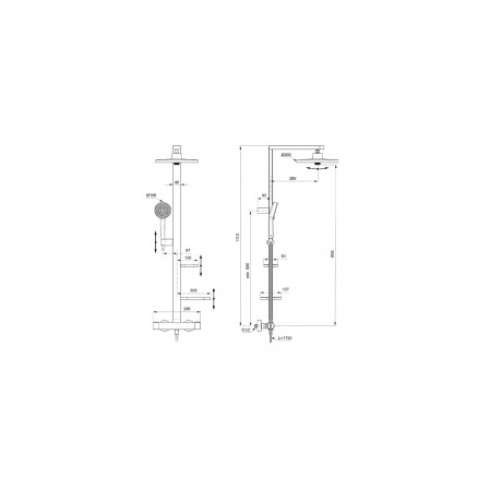 BD583RO Ceratherm ALU - Душ Система с Термостат 
